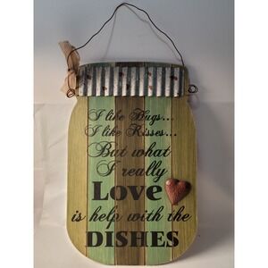 Young's‎ Inc Mason Jar Wall Plaque Home Decor Rustic Vtg Farmhouse Kitchen Sign